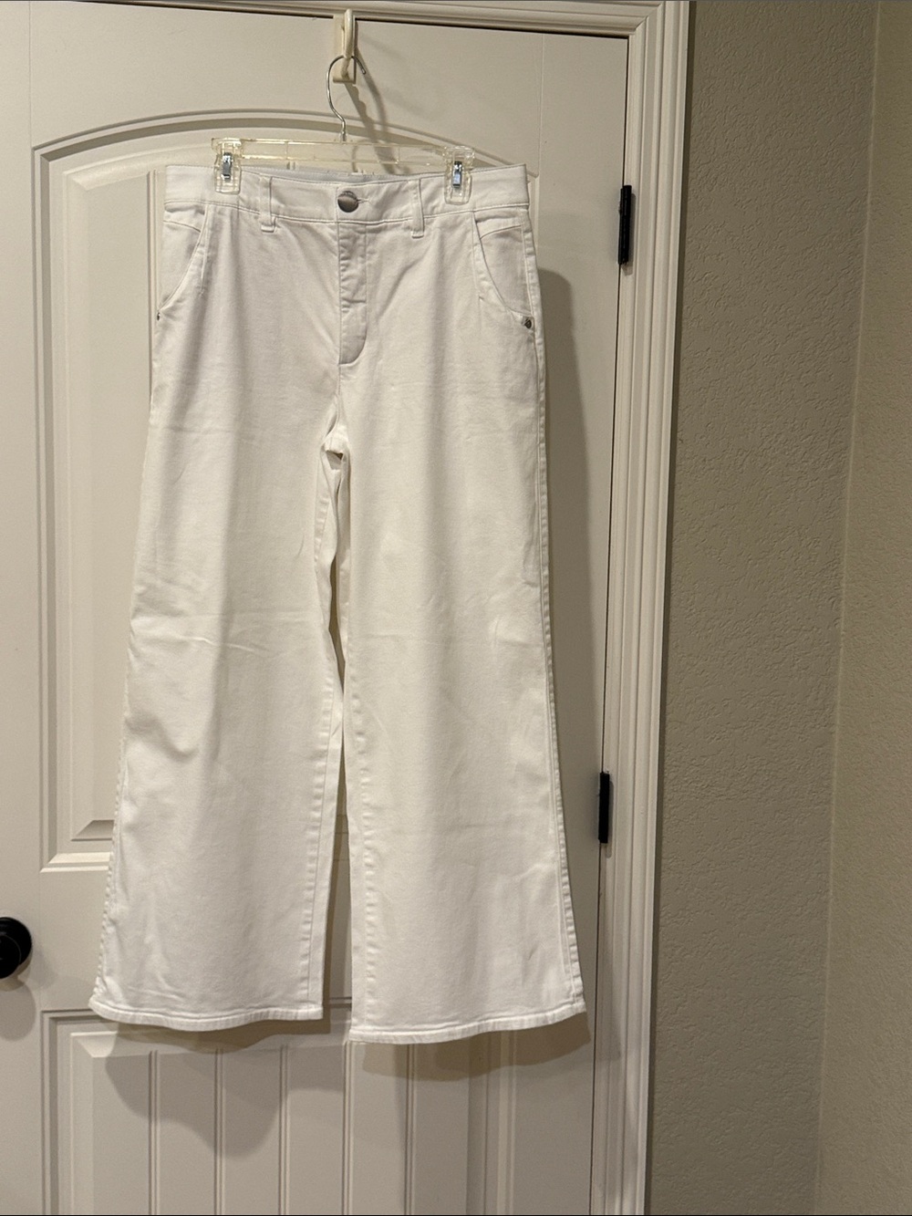 Democracy White Wide-Leg Flare Jeans